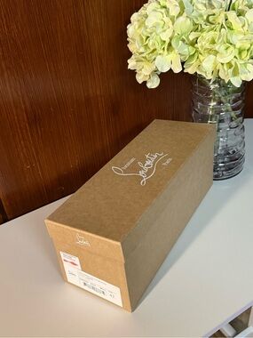 Christian Louboutin Brown Designer Shoebox with White Logo